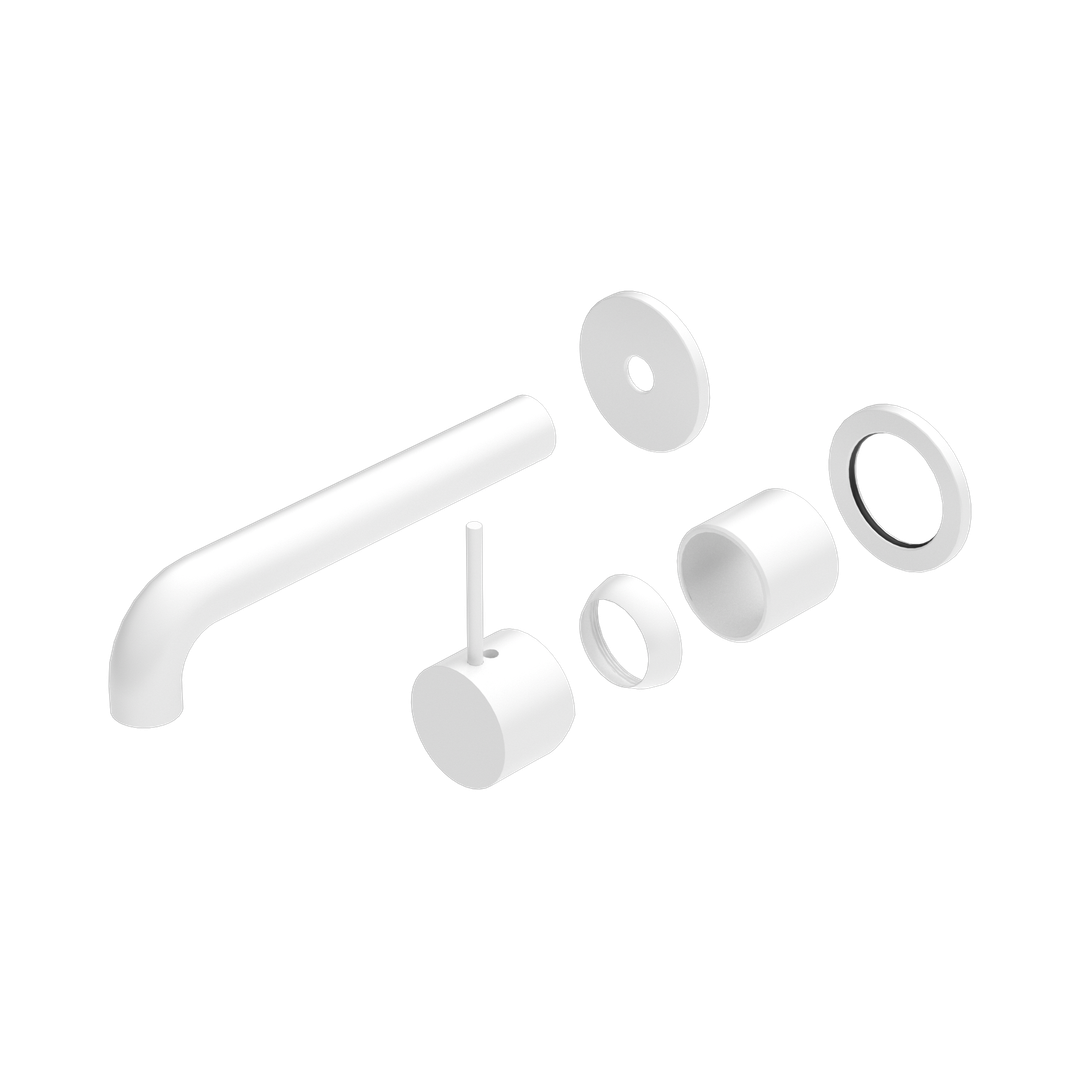 Mecca Wall Nero Mixer Separate Back Plate Handle Up 185mm Trim Kits Only - Matte White