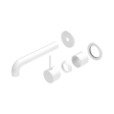 Mecca Wall Nero Mixer Separate Back Plate Handle Up 185mm Trim Kits Only - Matte White