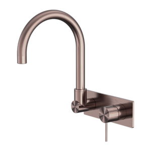 Nero Mecca Wall Basin/Bath Mixer Swivel Spout - Brushed Bronze