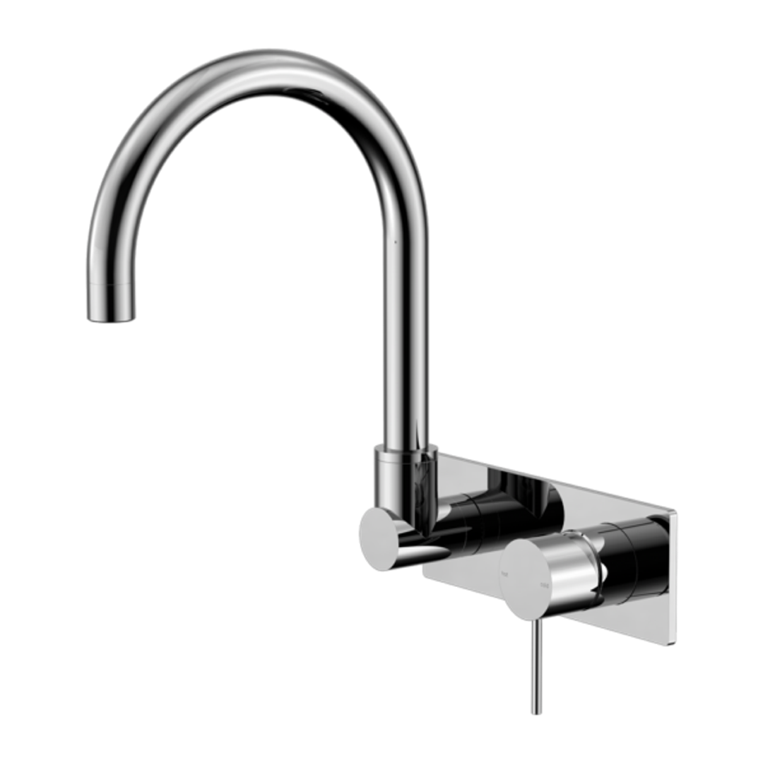 Nero Mecca Wall Basin/Bath Mixer Swivel Spout - Chrome