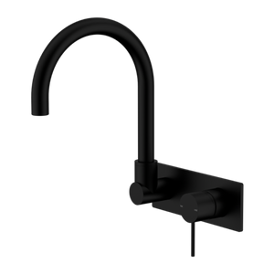 Nero Mecca Wall Basin/Bath Mixer Swivel Spout - Matt Black