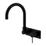 Nero Mecca Wall Basin/Bath Mixer Swivel Spout - Matt Black