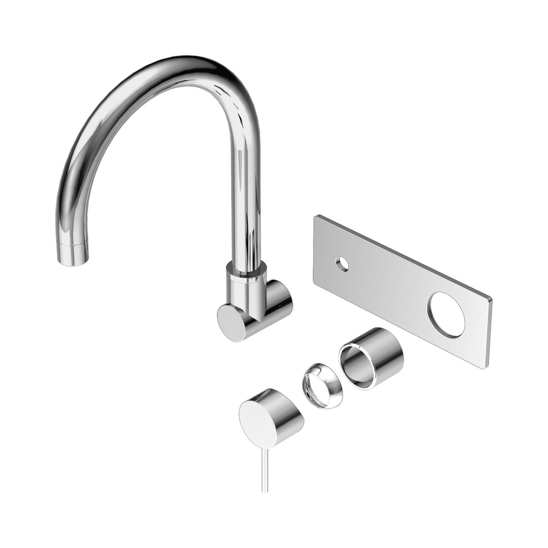 Nero Mecca Wall Basin/Bath Mixer Swivel Spout Trim Kits Only - Chrome