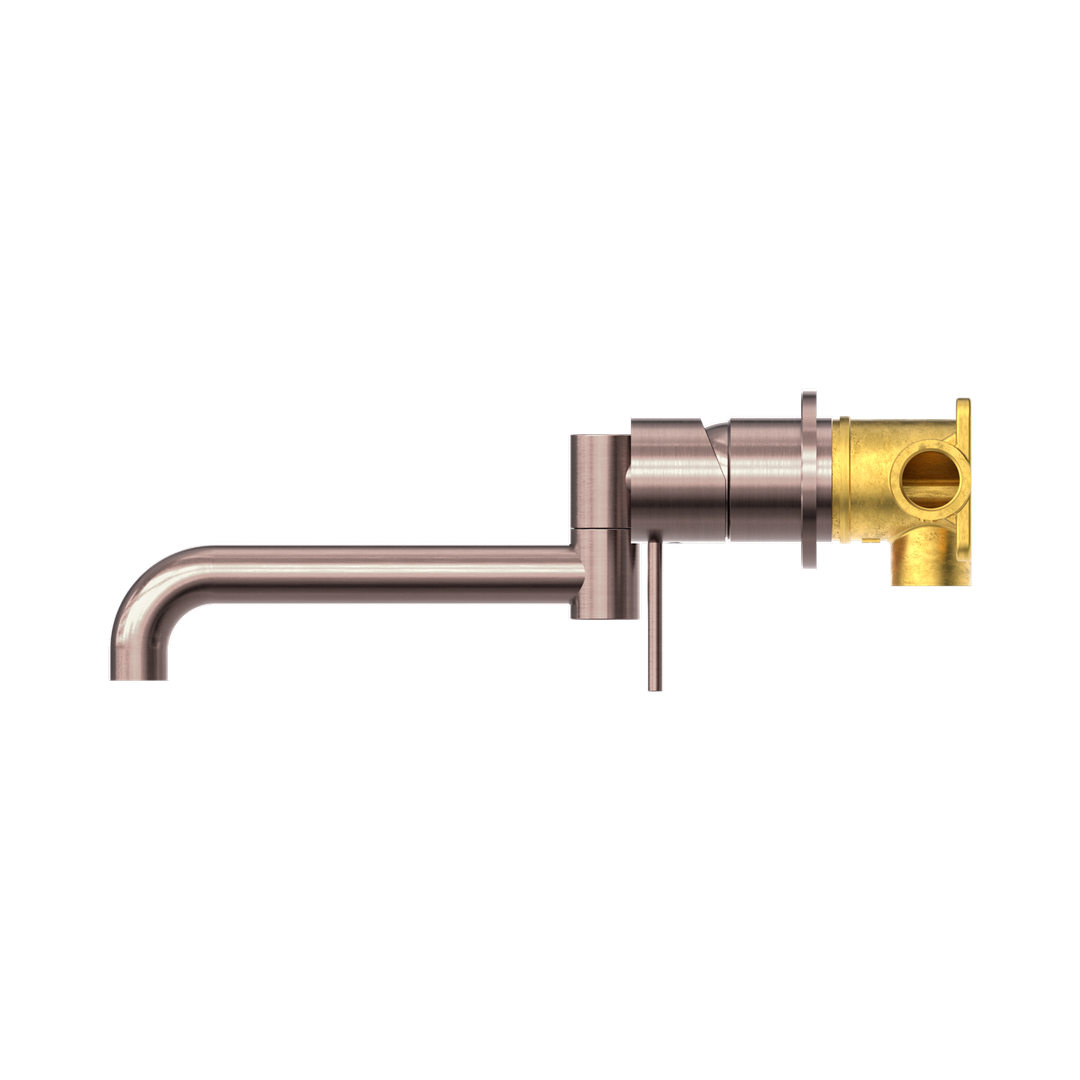 Mecca Wall Basin/Bath Nero Mixer Swivel Spout 225mm - Brushed Bronze Nr221910Rbz