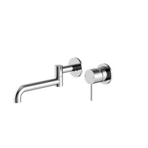 Nero Mecca Wall Basin/Bath Mixer Swivel Spout 225mm - Chrome