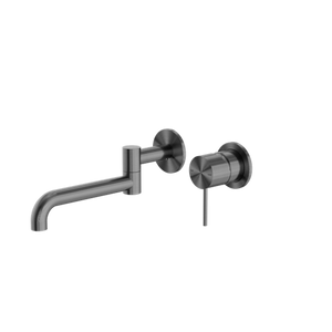 Nero Mecca Wall Basin/Bath Mixer Swivel Spout 225mm - Gunmetal