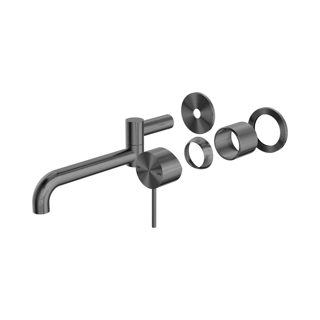 Nero Mecca Wall Basin/Bath Mixer Swivel Spout 225Mm Trim Kits Only - Gunmetal