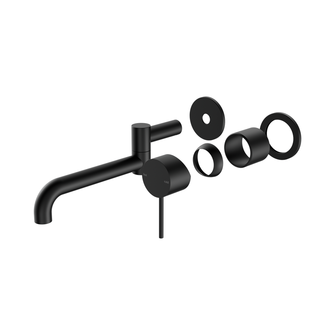 Nero Mecca Wall Basin/Bath Mixer Swivel Spout 225Mm Trim Kits Only - Matte Black
