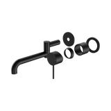 Nero Mecca Wall Basin/Bath Mixer Swivel Spout 225Mm Trim Kits Only - Matte Black