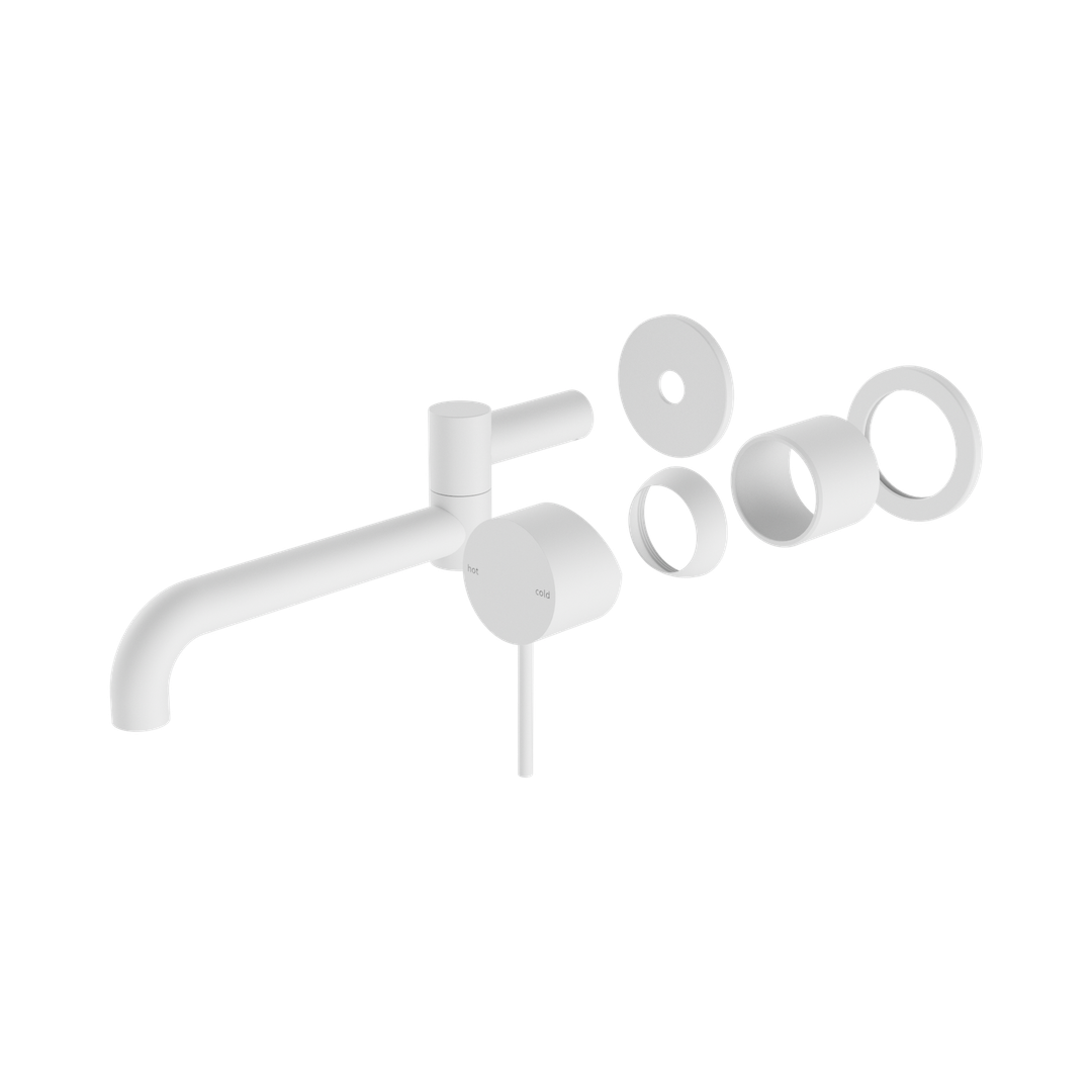 Nero Mecca Wall Basin/Bath Mixer Swivel Spout 225Mm Trim Kits Only - Matte White