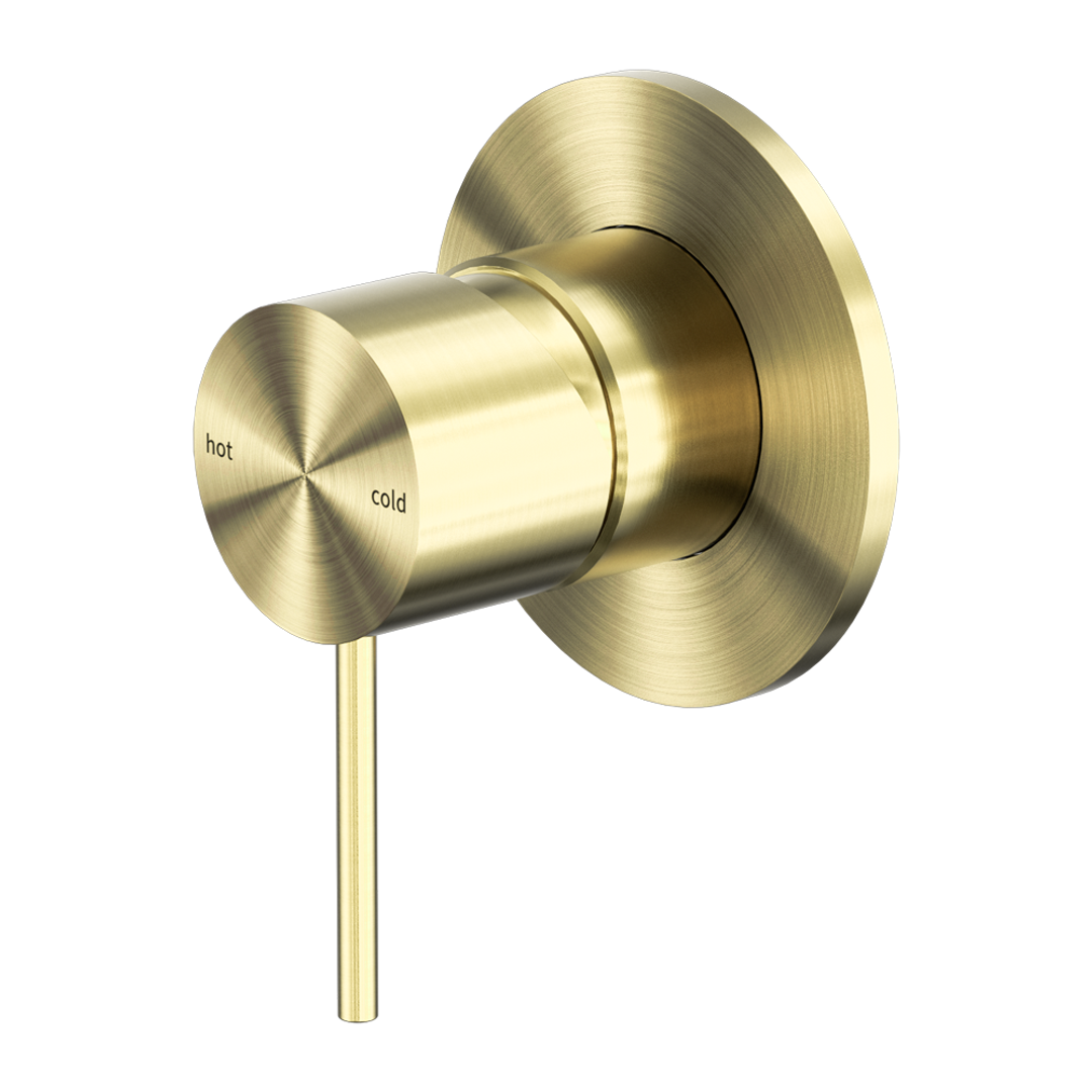 Nero Mecca Shower Mixer 80mm Plate - Brushed Gold