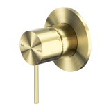 Nero Mecca Shower Mixer 80mm Plate - Brushed Gold