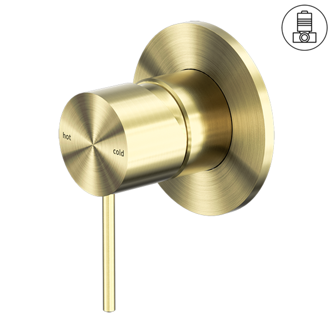 Nero Mecca Shower Mixer 80mm Plate - Brushed Gold Nr221911Bg