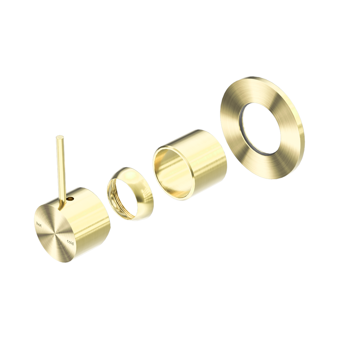 Nero Mecca Shower Mixer Handle Up 80Mm Plate Trim Kits Only - Brushed Gold