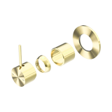 Nero Mecca Shower Mixer Handle Up 80Mm Plate Trim Kits Only - Brushed Gold