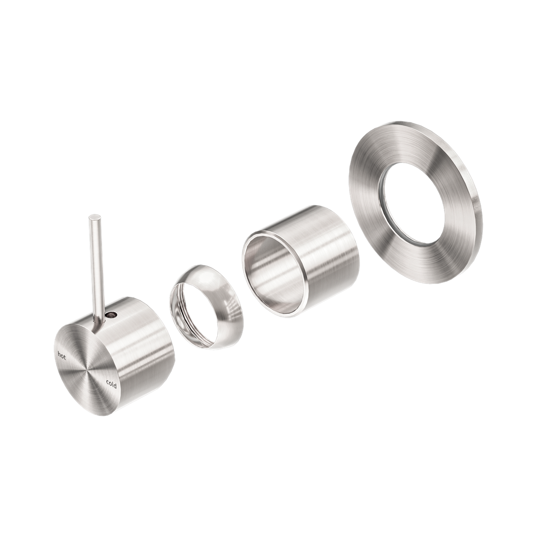 Nero Mecca Shower Mixer Handle Up 80Mm Plate Trim Kits Only - Brushed Nickel