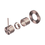 Nero Mecca Shower Mixer Handle Up 80Mm Plate Trim Kits Only - Brushed Bronze