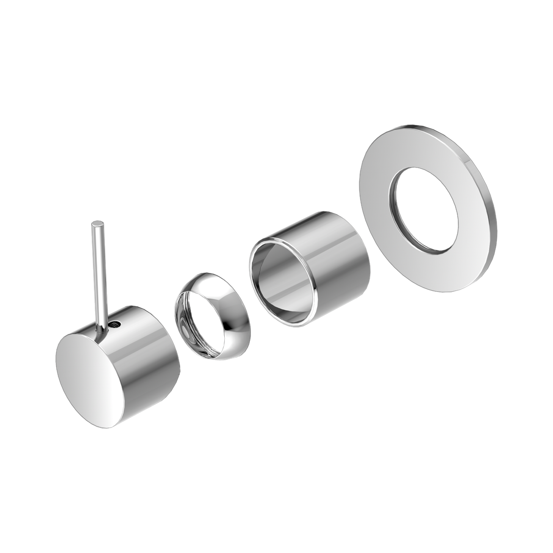 Nero Mecca Shower Mixer Handle Up 80Mm Plate Trim Kits Only - Chrome