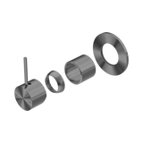 Nero Mecca Shower Mixer Handle Up 80Mm Plate Trim Kits Only - Gunmetal