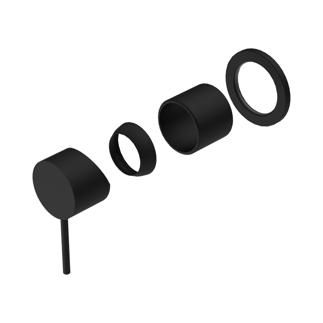 Nero Mecca Shower Mixer 60Mm Plate Trim Kits Only - Matte Black