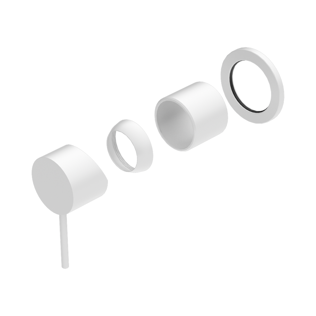 Nero Mecca Shower Mixer 60Mm Plate Trim Kits Only - Matte White