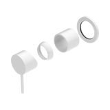 Nero Mecca Shower Mixer 60Mm Plate Trim Kits Only - Matte White