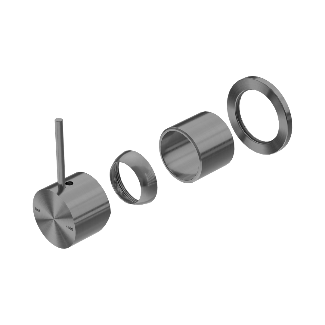 Nero Mecca Shower Mixer 60Mm Handle Up Plate Trim Kits Only - Gunmetal