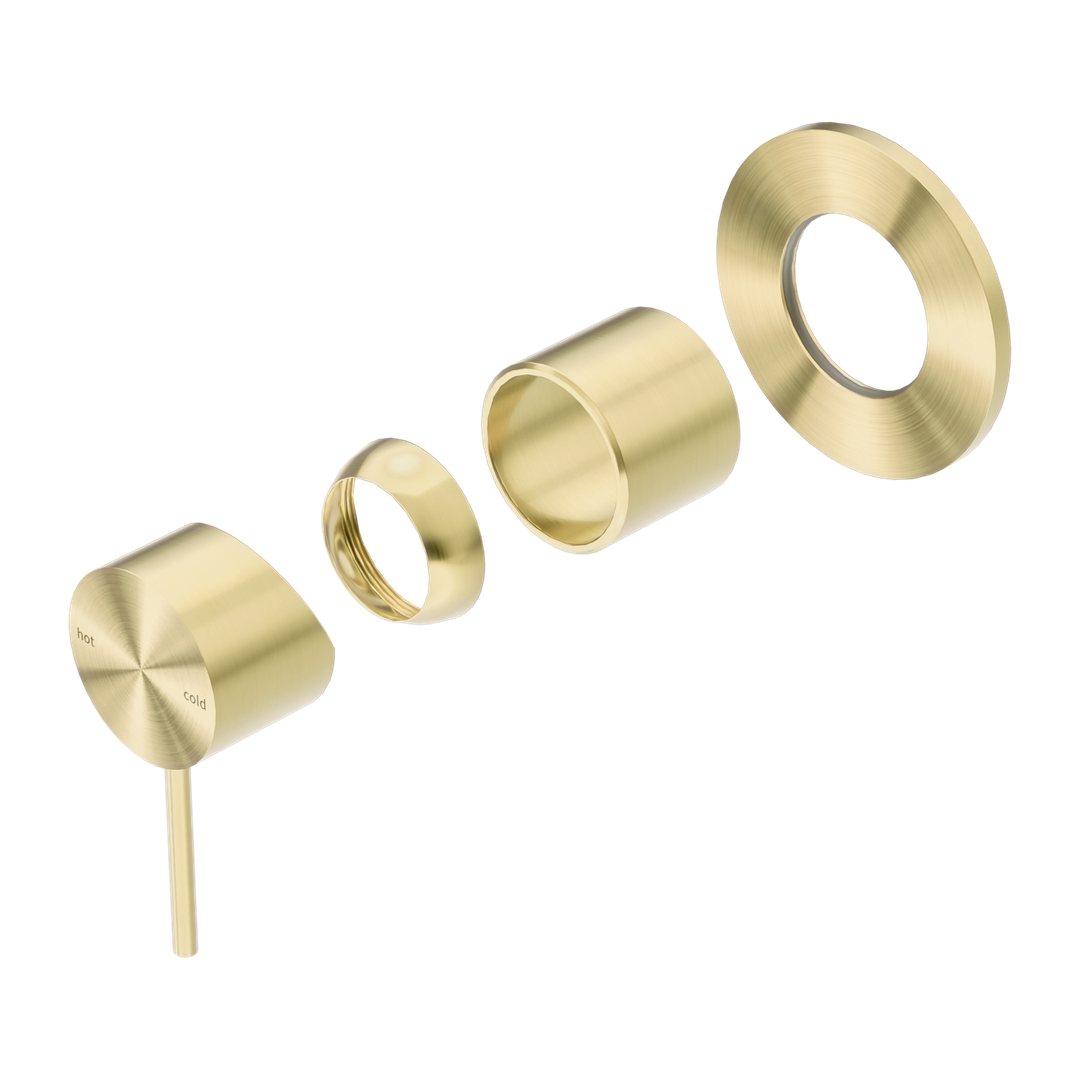 Nero Mecca Shower Mixer 80Mm Plate Trim Kits Only - Brushed Gold