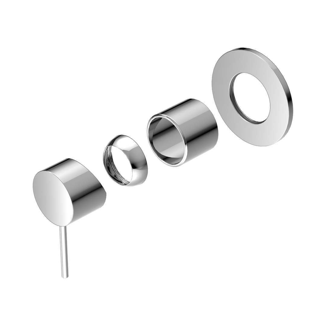 Nero Mecca Shower Mixer 80Mm Plate Trim Kits Only - Chrome