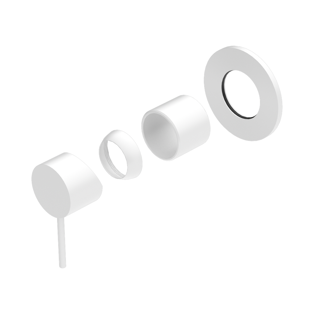 Nero Mecca Shower Mixer 80Mm Plate Trim Kits Only - Matte White