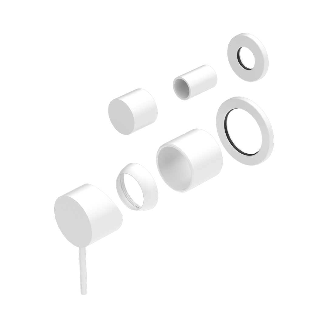 Nero Mecca Shower Mixer With Diverter Separate Back Plate Trim Kits Only - Matte White