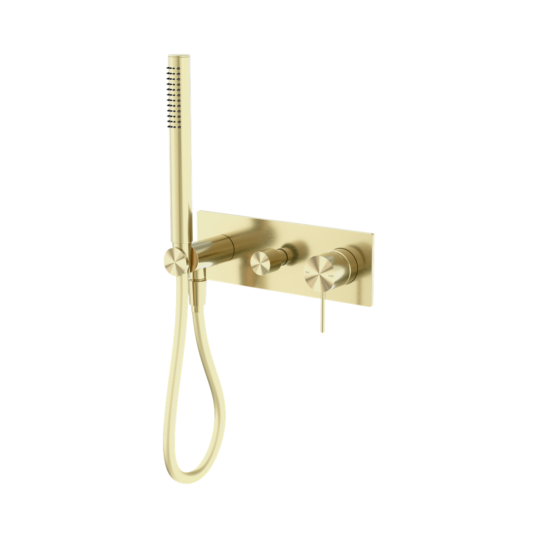 Nero Mecca Shower Mixer Diverter System - Brushed Gold