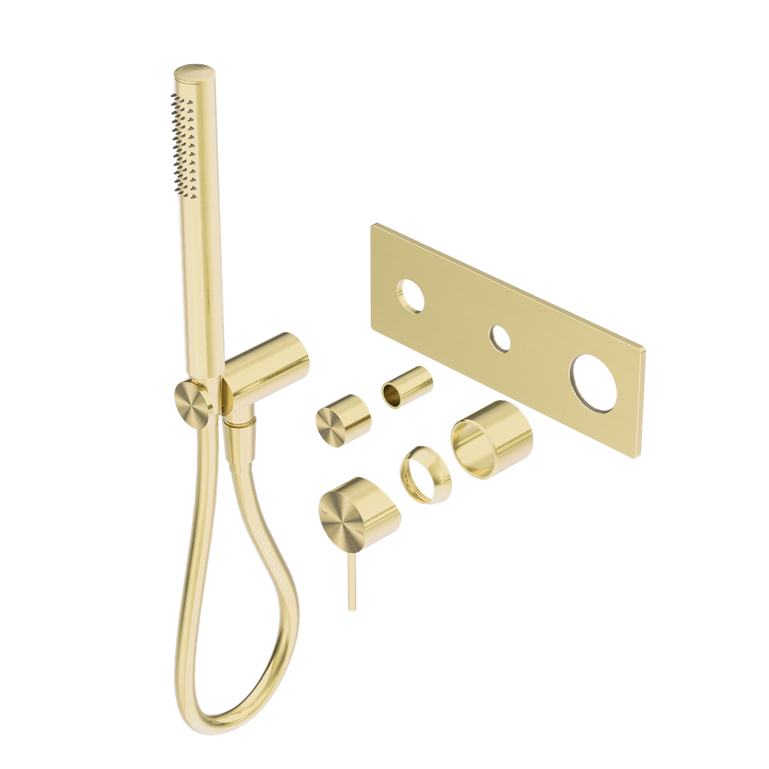 Nero Mecca Shower Mixer Diverter System Trim Kits Only - Brushed Gold