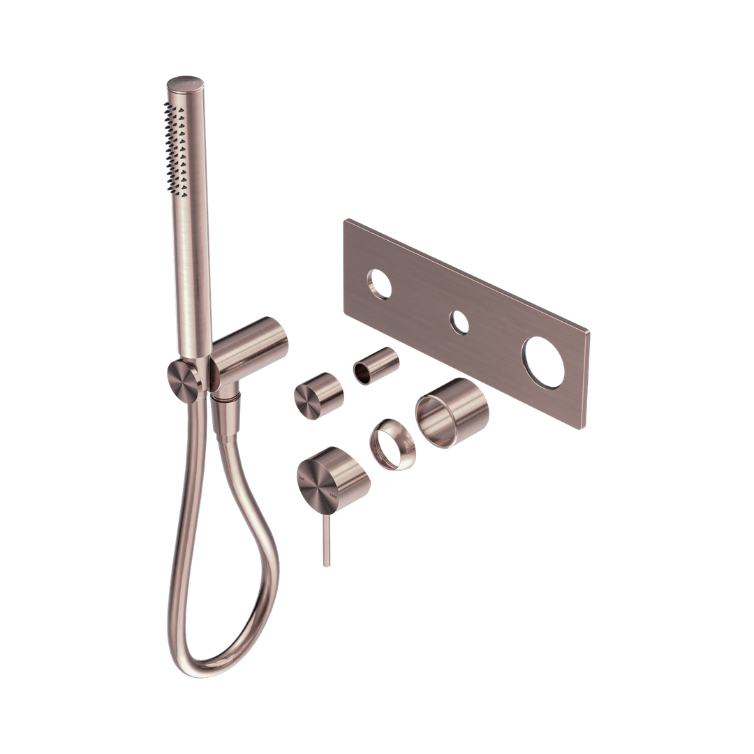 Nero Mecca Shower Mixer Diverter System Trim Kits Only - Brushed Bronze