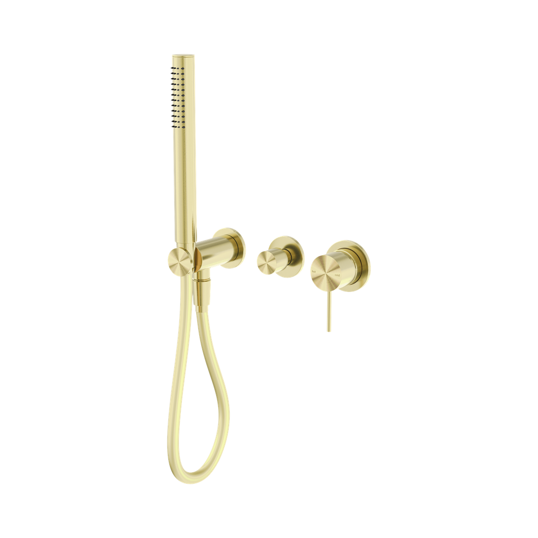 Nero Mecca Shower Mixer Diverter System Separate Back Plate - Brushed Gold
