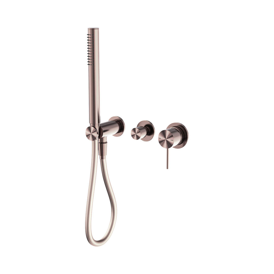 Nero Mecca Shower Mixer Diverter System Separate Back Plate - Brushed Bronze