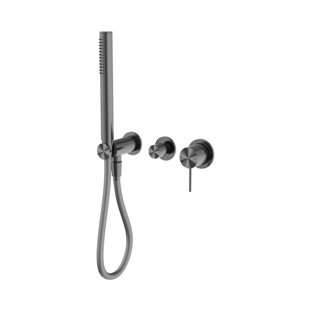 Nero Mecca Shower Mixer Diverter System Separate Back Plate - Gunmetal