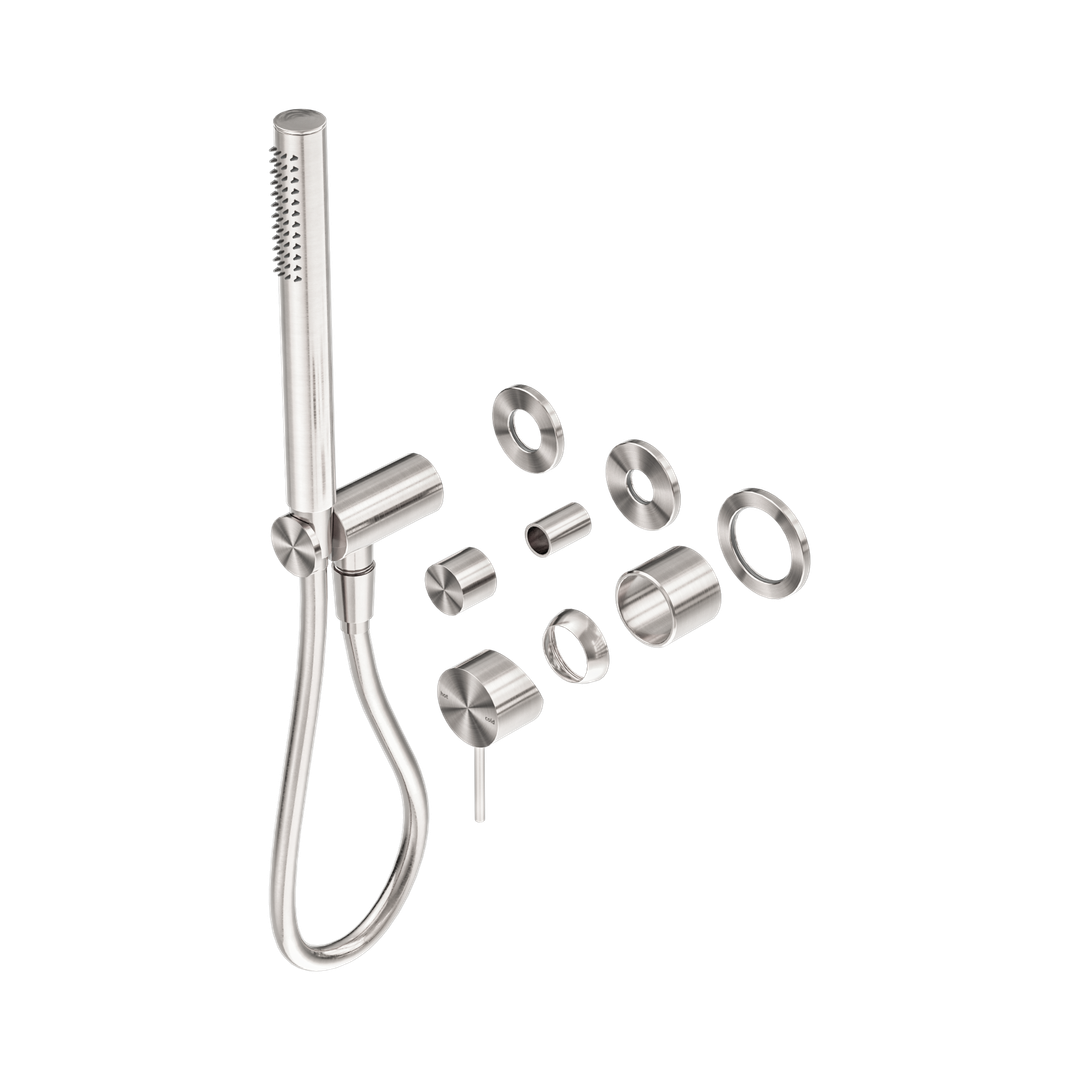 Nero Mecca Shower Mixer Diverter System Separate Back Plate Trim Kits Only - Brushed Nickel