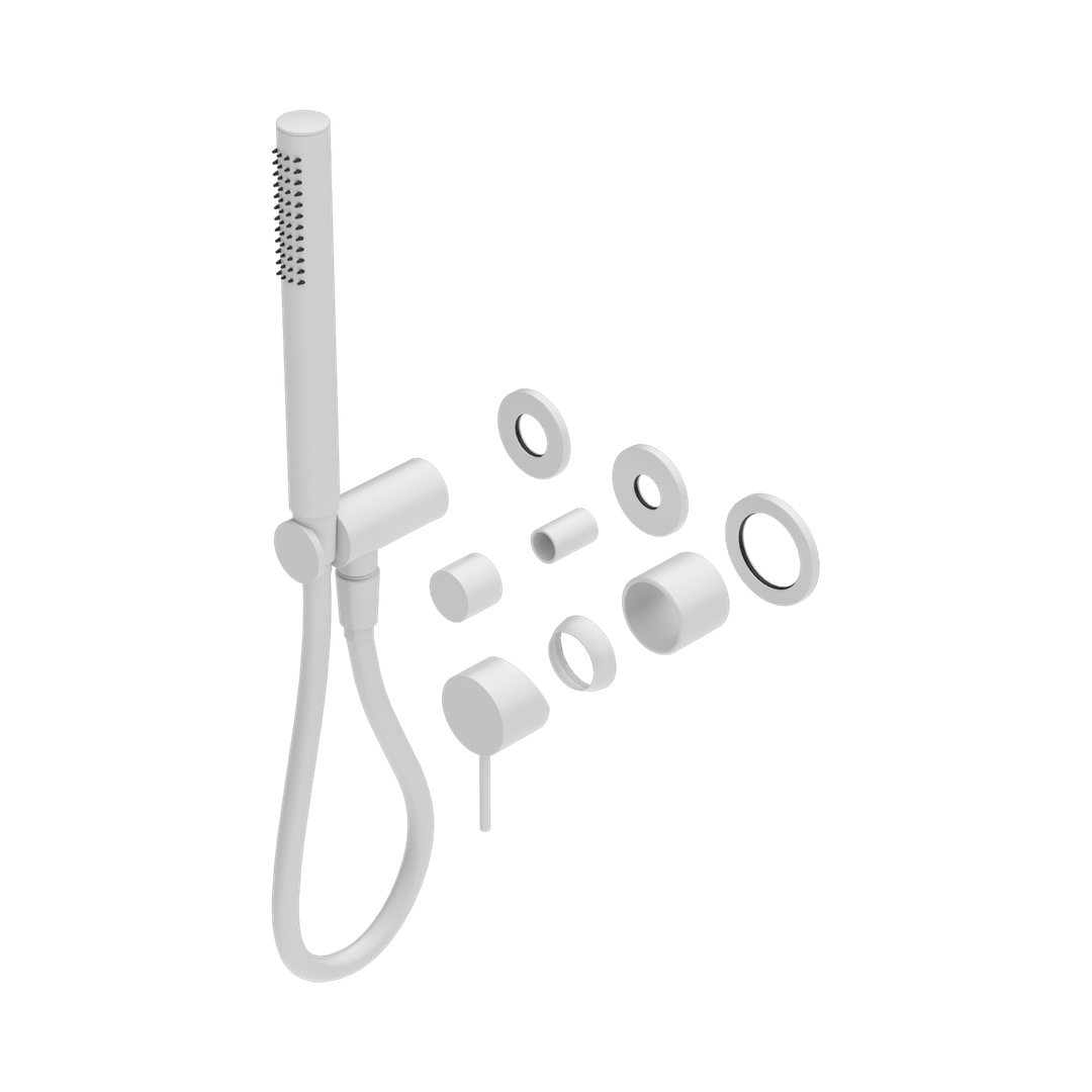 Nero Mecca Shower Mixer Diverter System Separate Back Plate Trim Kits Only - Matte White