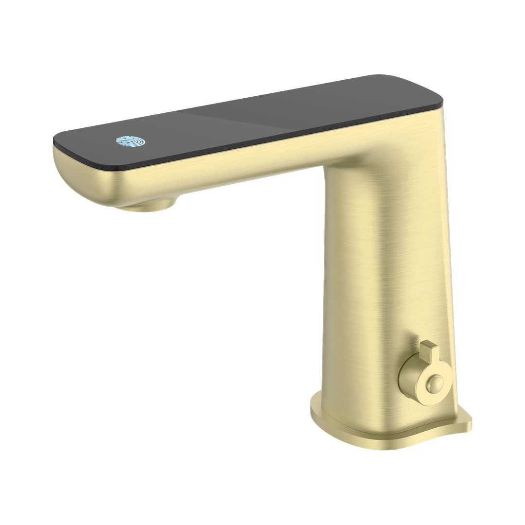 Nero Claudia Sensor Mixer With Black Top Display - Brushed Gold