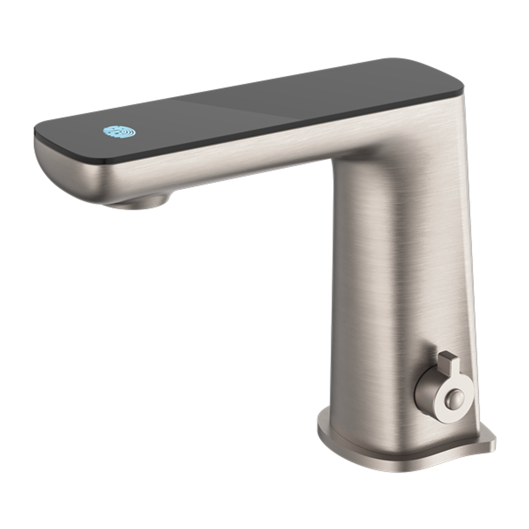 Nero Claudia Sensor Mixer With Black Top Display - Brushed Nickel