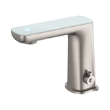 Claudia Sensor Nero Mixer With White Top Display - Brushed Nickel