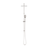 Nero Square Project Twin Shower - Brushed Nickel