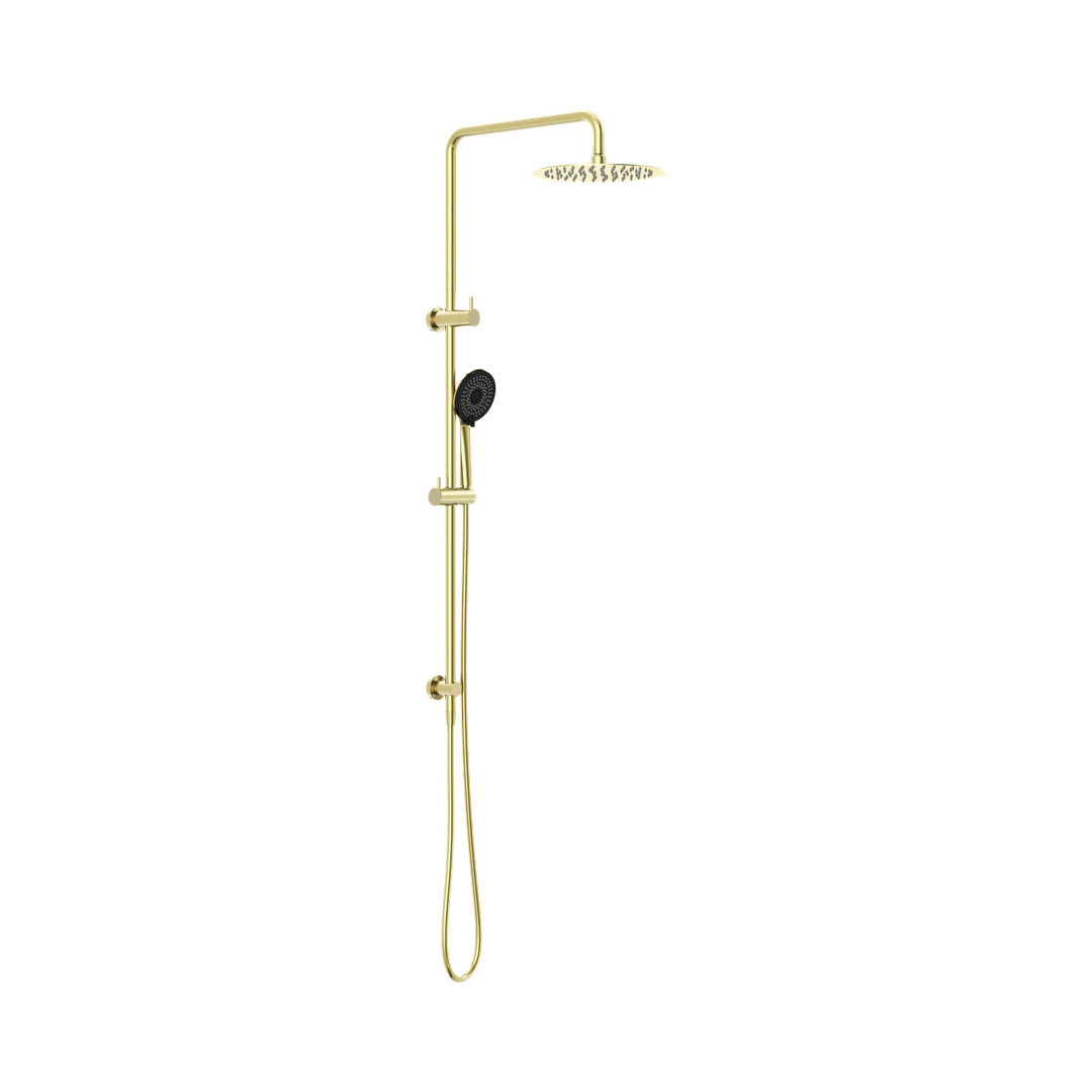 Round Project Twin Nero Shower 4 Star Rating - Brushed Gold