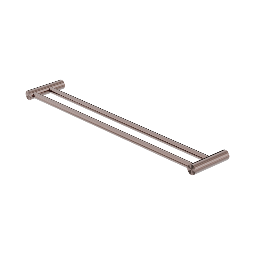 Nero New Mecca Double Towel Rail 600Mm - Brushed Bronze