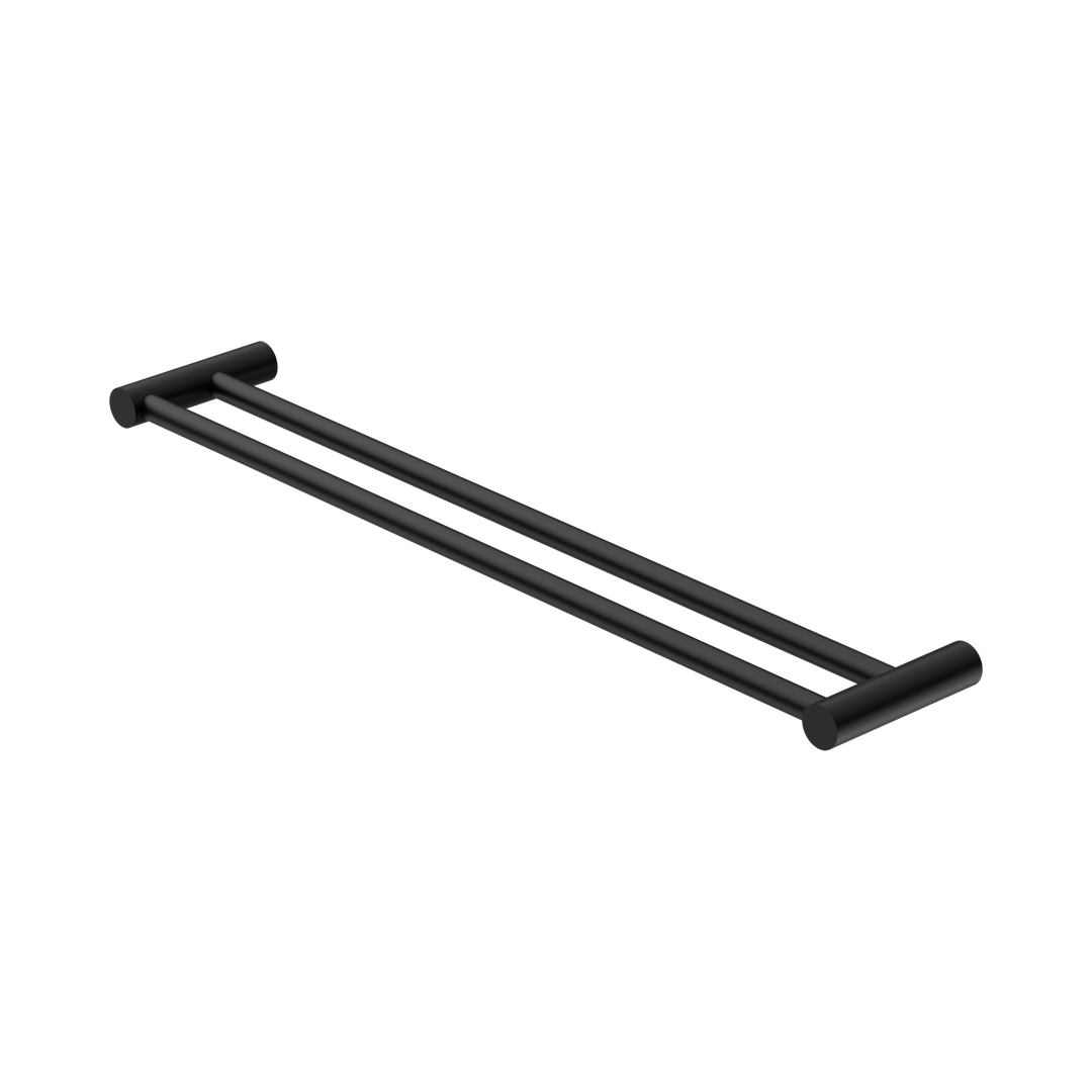 Nero New Mecca Double Towel Rail 600Mm - Matte Black