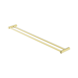 Nero New Mecca Double Towel Rail 800Mm - Brushed Gold