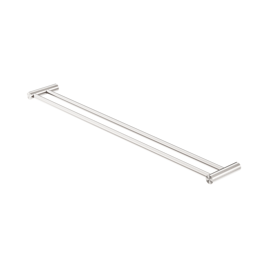 Nero New Mecca Double Towel Rail 800Mm - Brushed Nickel