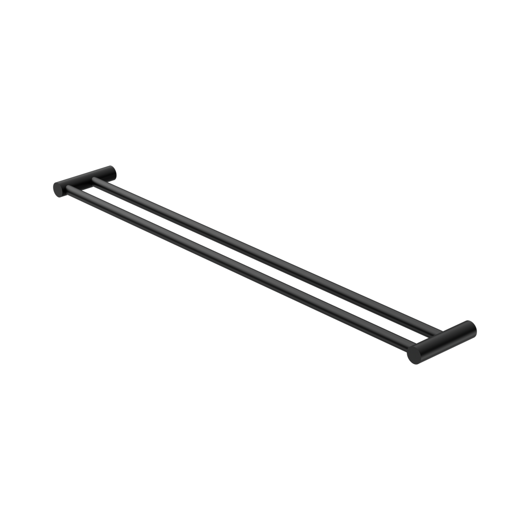 Nero New Mecca Double Towel Rail 800Mm - Matte Black