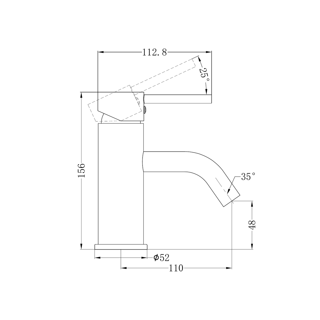 Dolce Basin Nero Mixer Stylish Spout Shower - Brushed Nickel